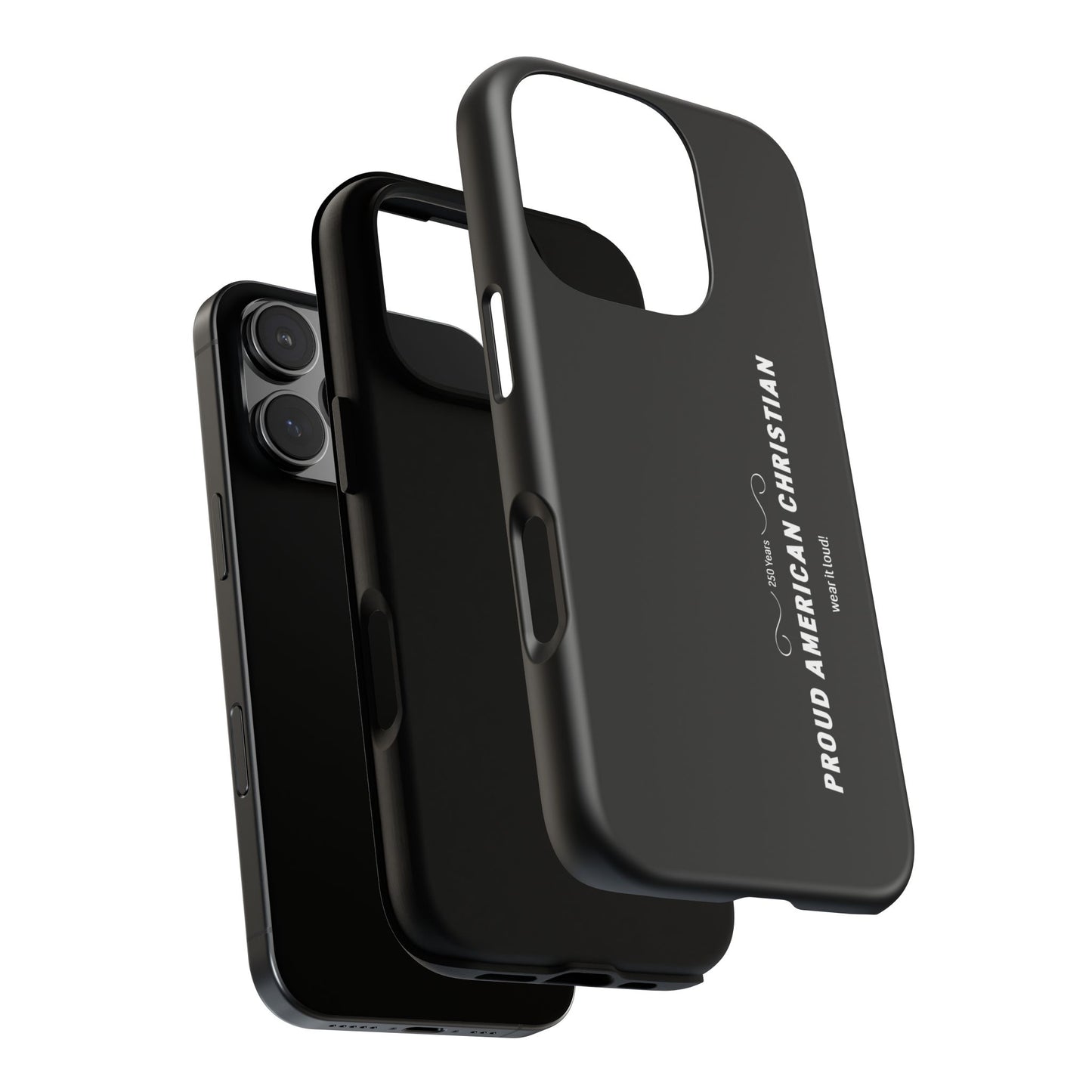 Proud American Christian Tough Phone Case — Slim Black Protective Cover