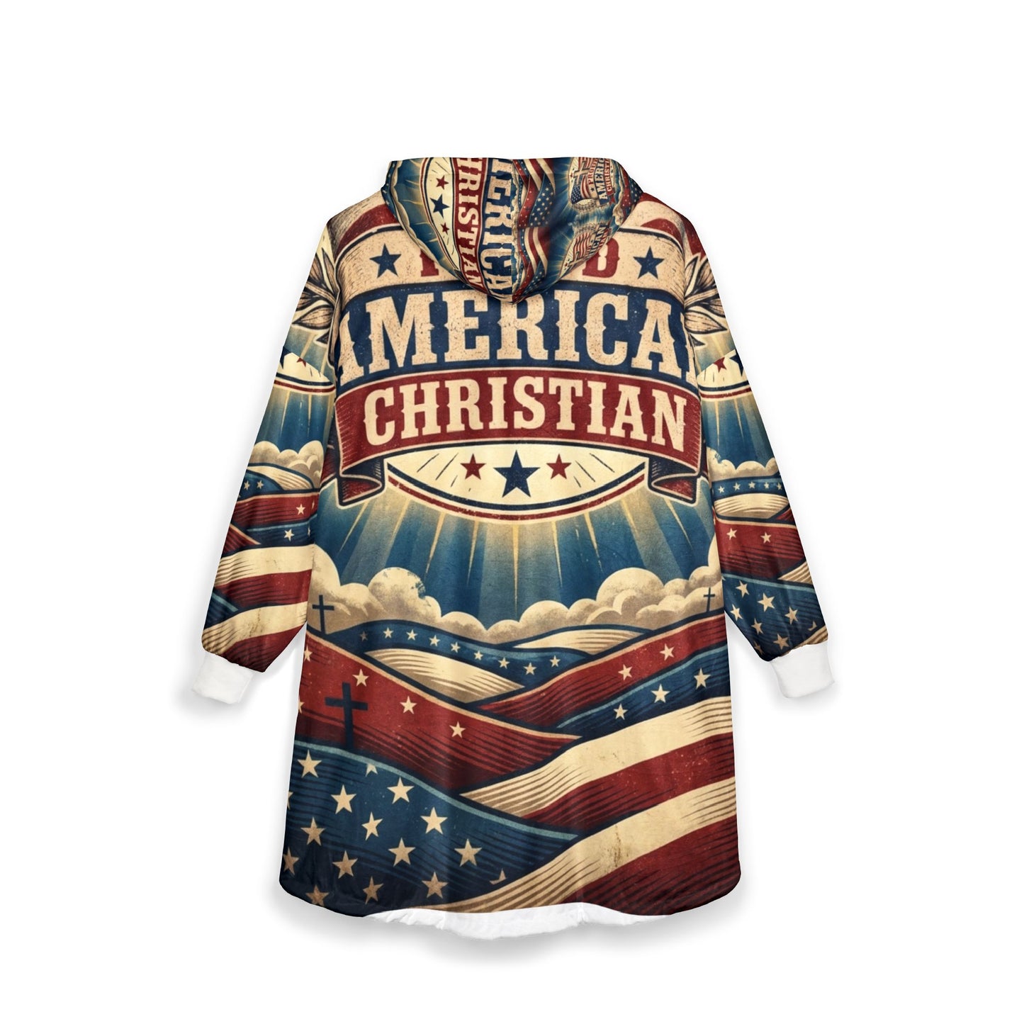 Proud American Christian Hooded Blanket