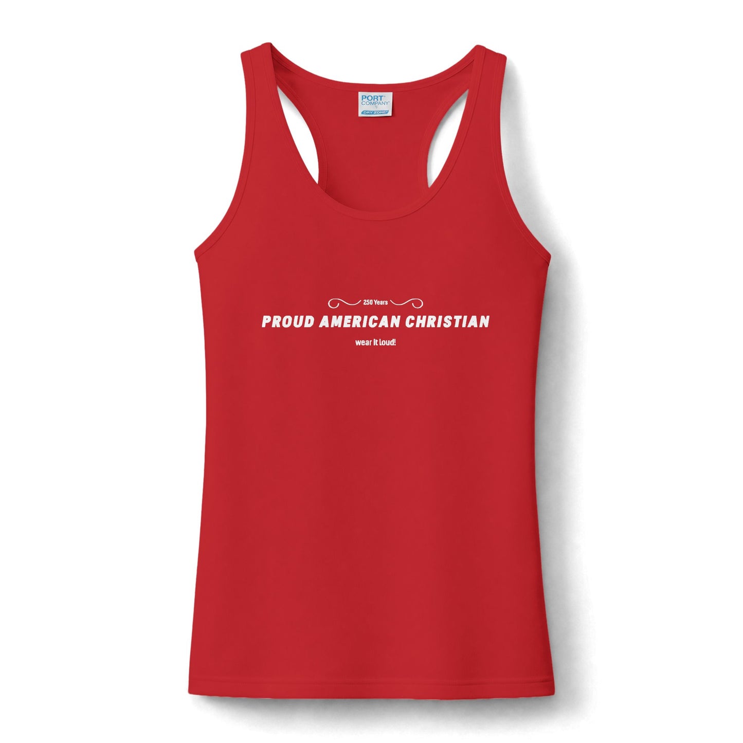 Proud American Christian Tank Top — Women's Faith & Patriot Performance Tank
