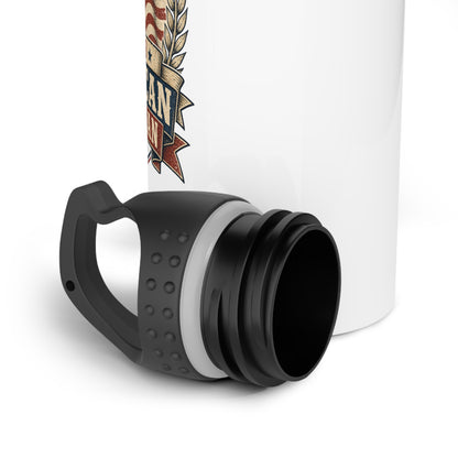 Proud American Christian Stainless Steel Water Bottle | Patriotic Design