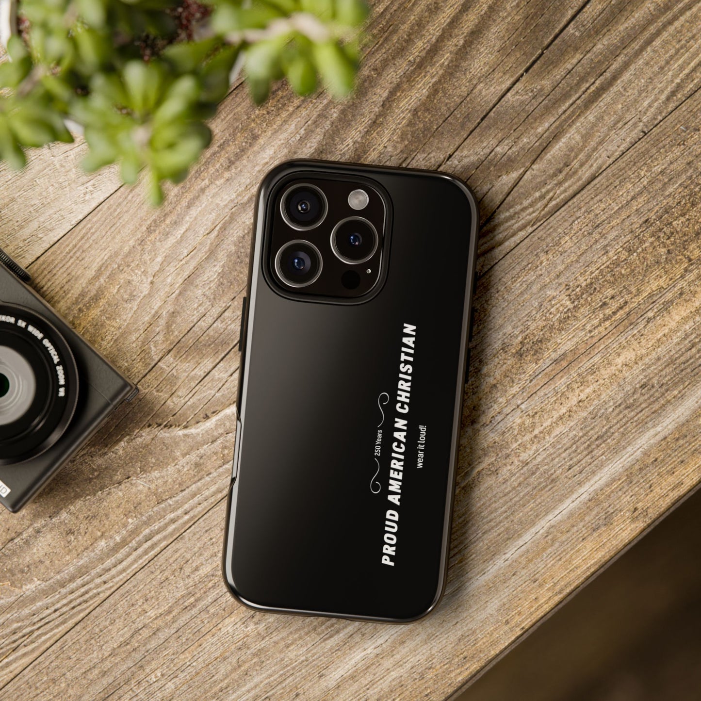 Proud American Christian Tough Phone Case — Slim Black Protective Cover