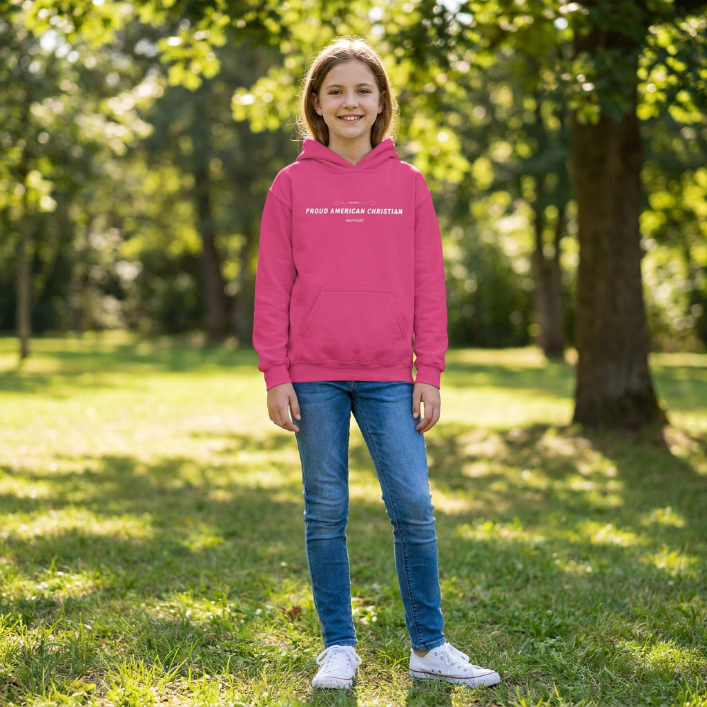 American Christian Hoodie — Youth Patriotic Pullover