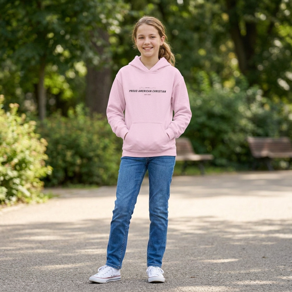 American Christian Hoodie — Youth Patriotic Pullover