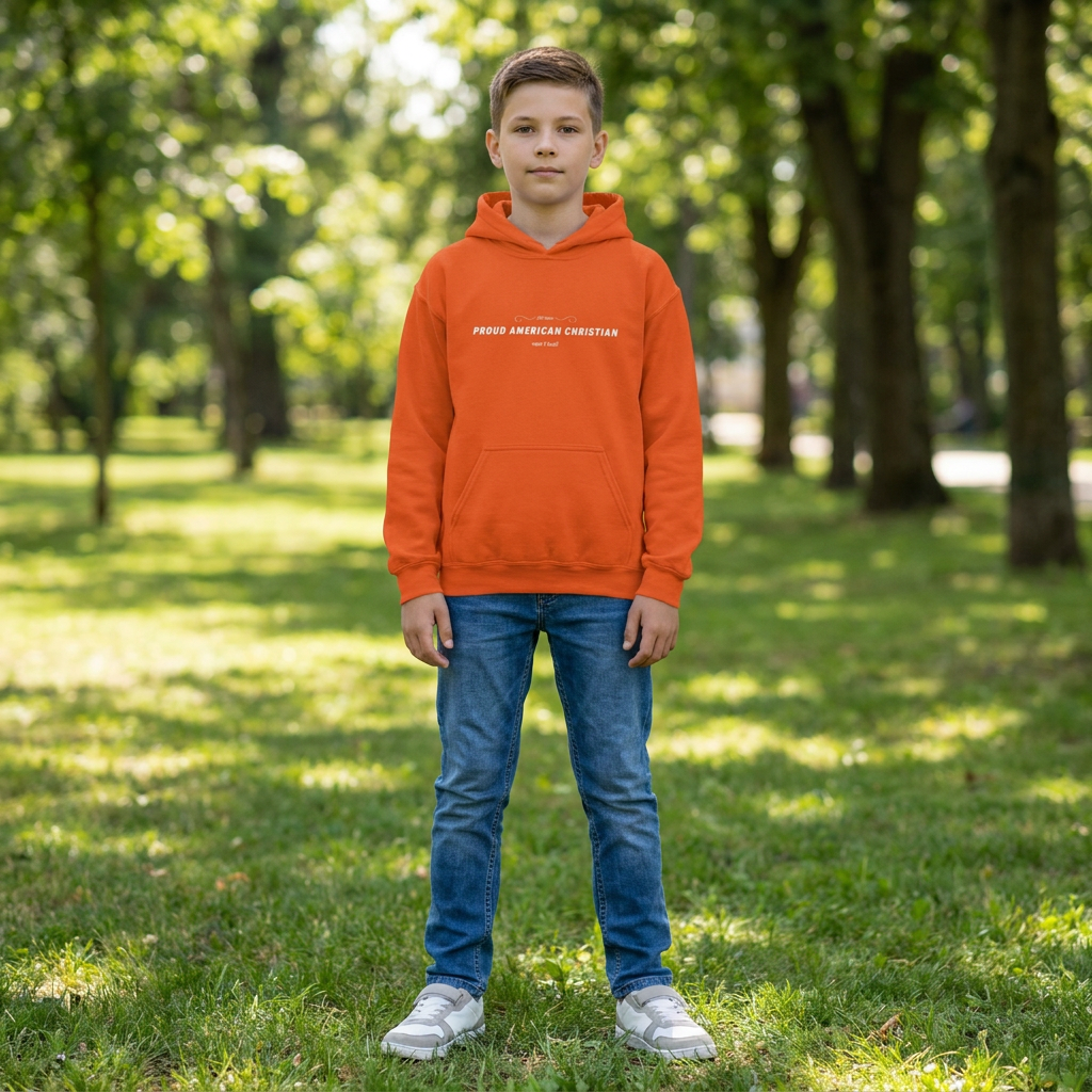 American Christian Hoodie — Youth Patriotic Pullover