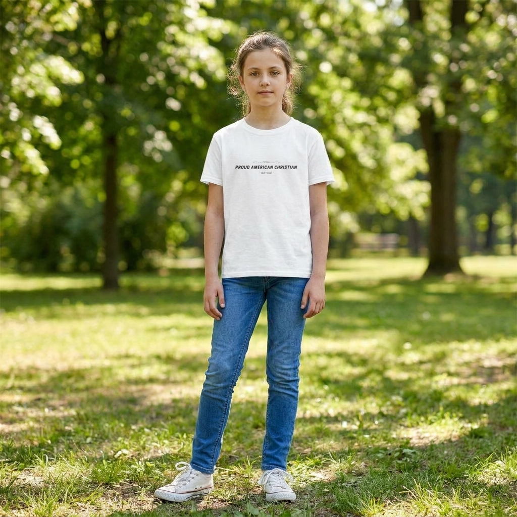 American Christian Kids T‑Shirt for Boys and Girls (Ages 5-13)