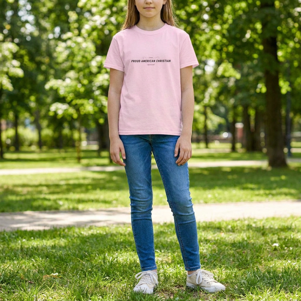 American Christian Kids T‑Shirt for Boys and Girls (Ages 5-13)