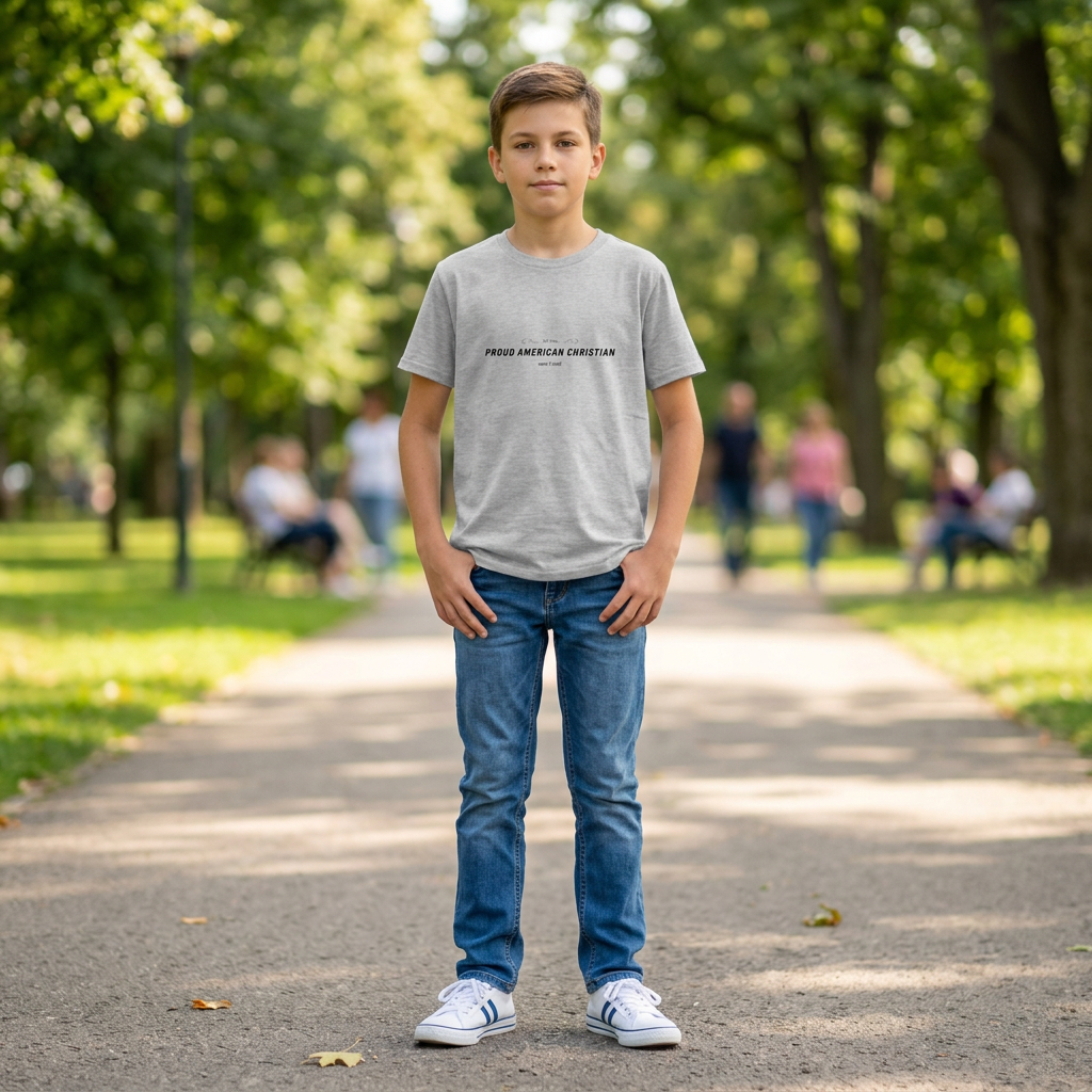 American Christian Kids T‑Shirt for Boys and Girls (Ages 5-13)