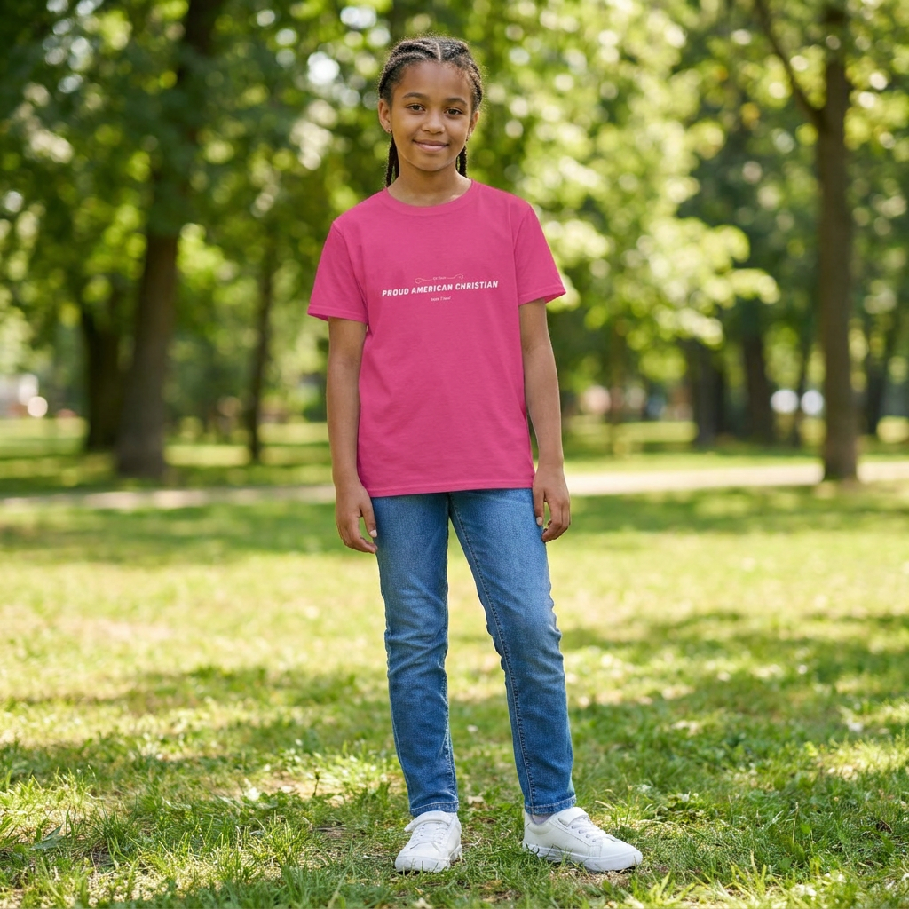 American Christian Kids T‑Shirt for Boys and Girls (Ages 5-13)