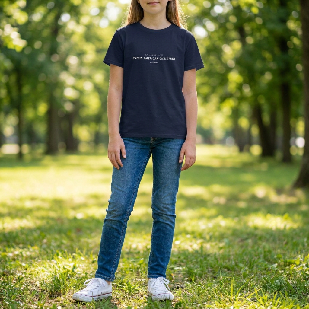 American Christian Kids T‑Shirt for Boys and Girls (Ages 5-13)