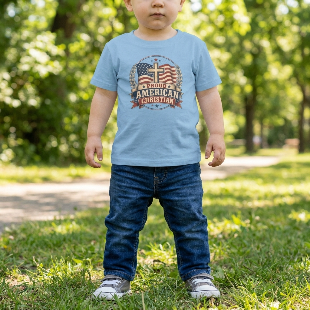 American Christian Infant T-Shirt for Boys and Girls (6-24 Months)