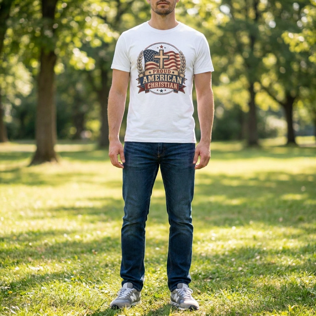 Christian T-Shirt | Patriotic Design Tee (Adult)