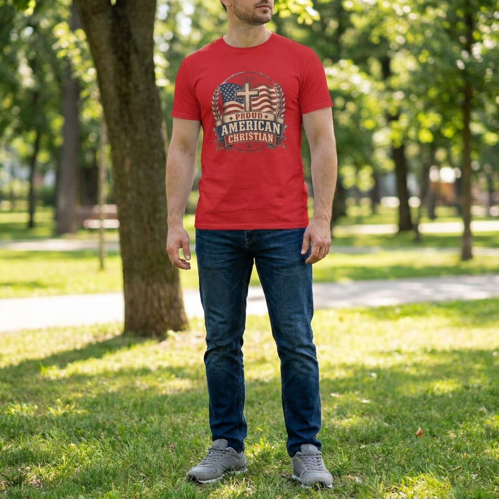 Christian T-Shirt | Patriotic Design Tee (Adult)