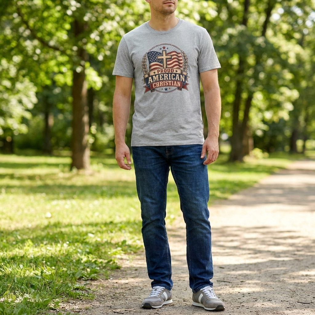 Christian T-Shirt | Patriotic Design Tee (Adult)