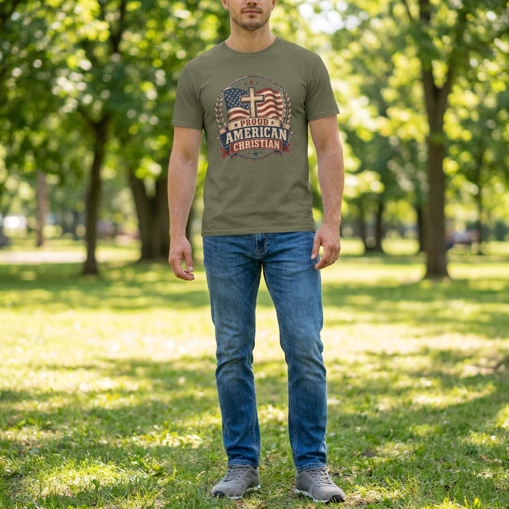 Christian T-Shirt | Patriotic Design Tee (Adult)