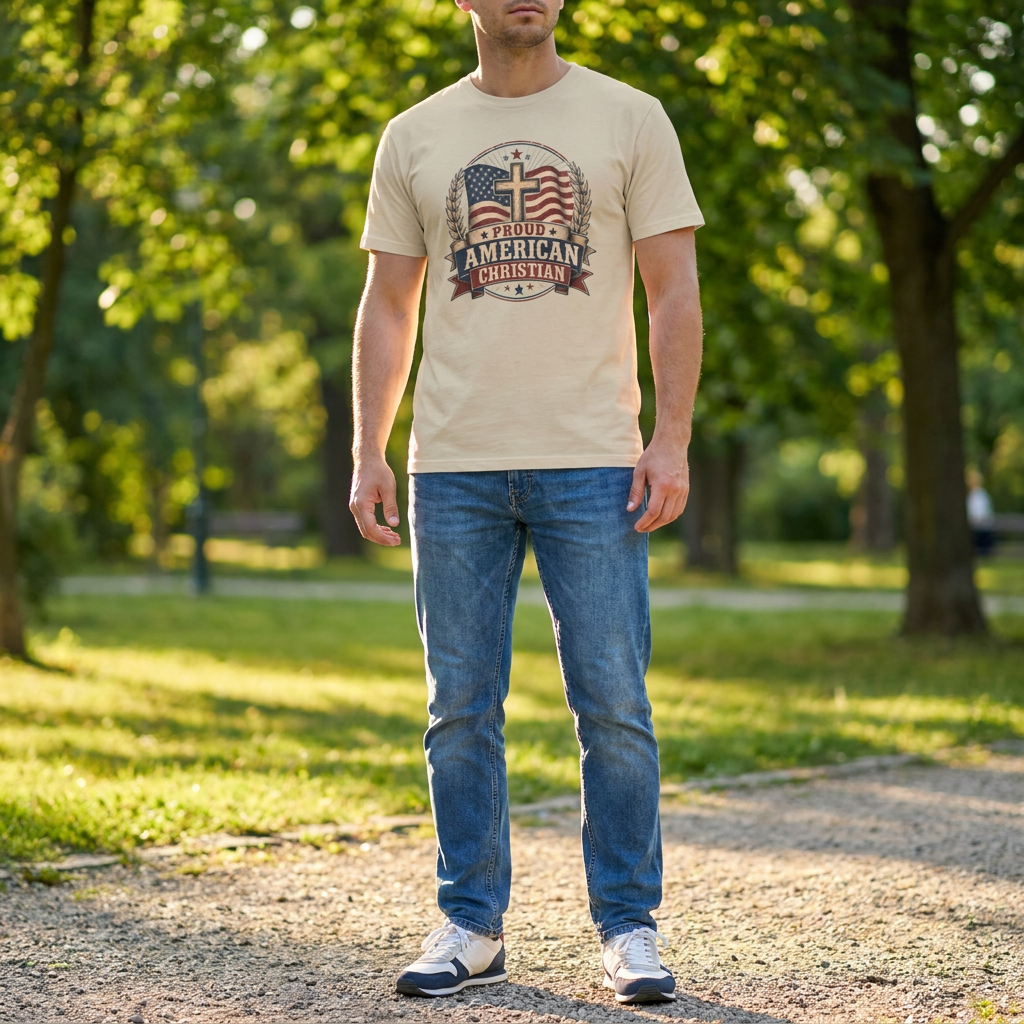 Christian T-Shirt | Patriotic Design Tee (Adult)