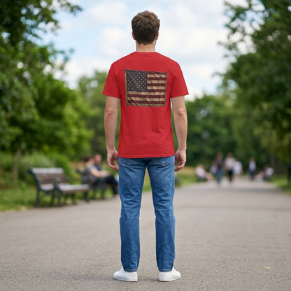 American Christian T-Shirt — Patriotic Flag Design (Adult)