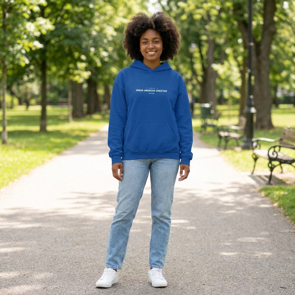 American Christian Hoodie — Patriotic Pullover (Ladies)
