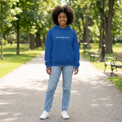 American Christian Hoodie — Patriotic Pullover (Ladies)