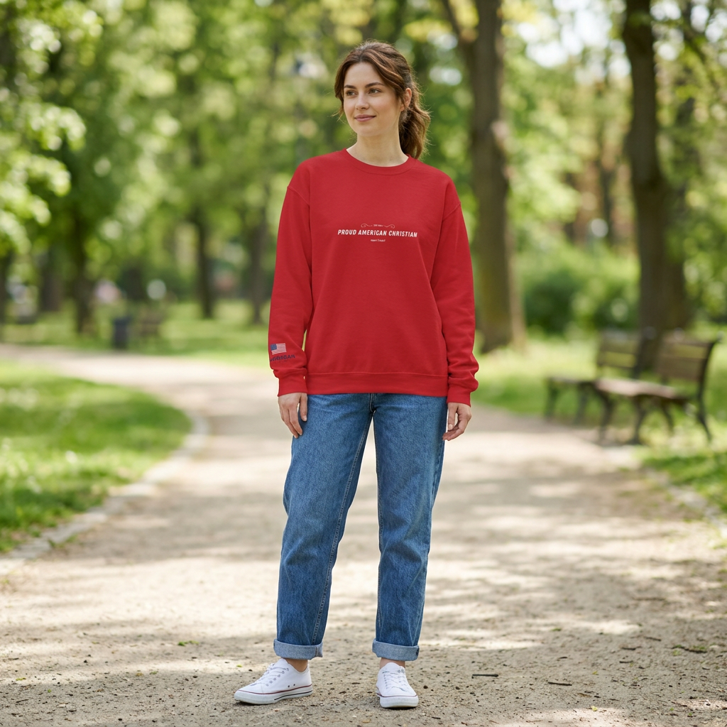 American Christian Crewneck Sweatshirt (Ladies)