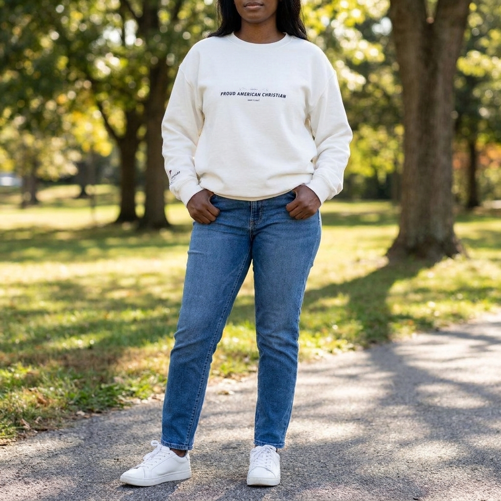American Christian Crewneck Sweatshirt (Ladies)