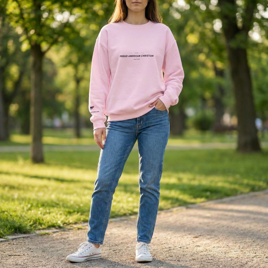 American Christian Crewneck Sweatshirt (Ladies)
