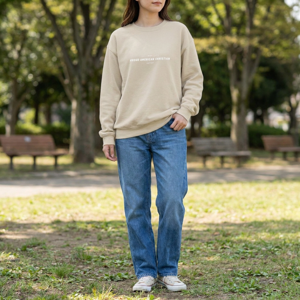 American Christian Crewneck Sweatshirt (Ladies)