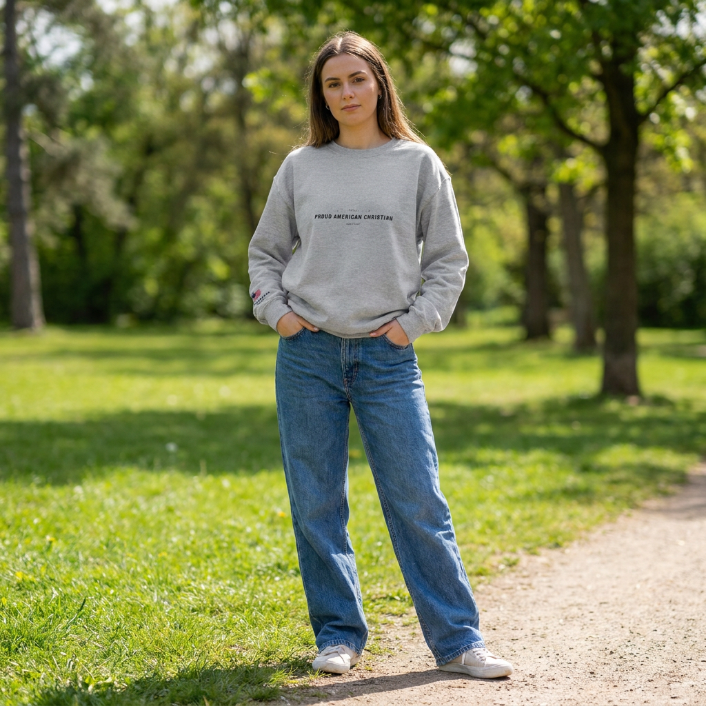 American Christian Crewneck Sweatshirt (Ladies)