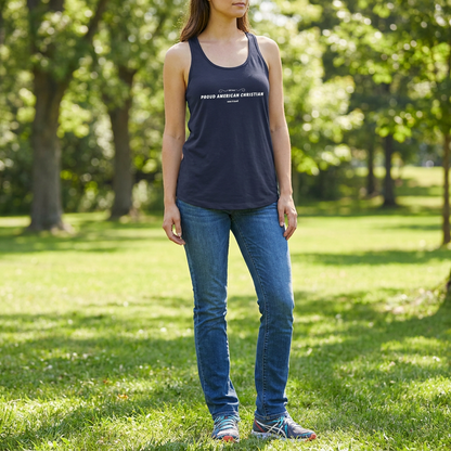 Proud American Christian Tank Top — Women's Faith & Patriot Performance Tank