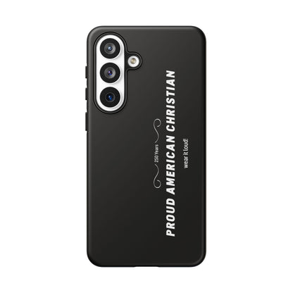 Proud American Christian Tough Phone Case — Slim Black Protective Cover
