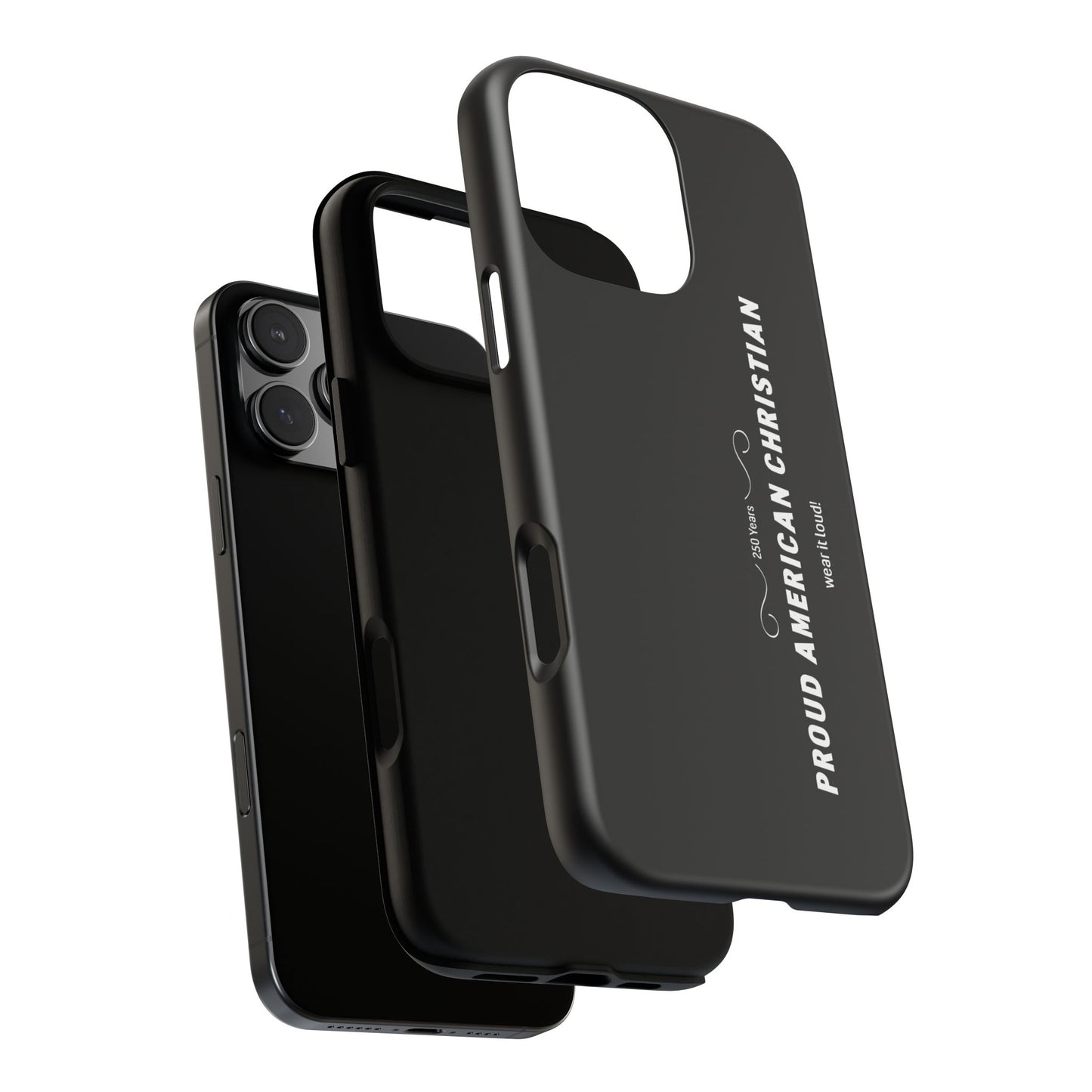 Proud American Christian Tough Phone Case — Slim Black Protective Cover