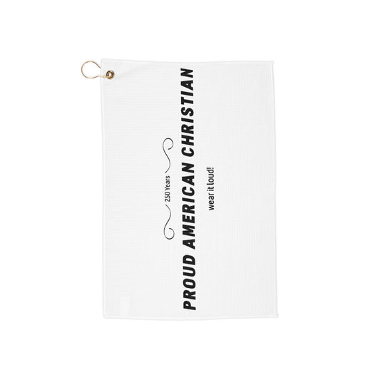 Proud American Christian Golf Towel – 'Walk Loudly' Patriotic Golf Accessory