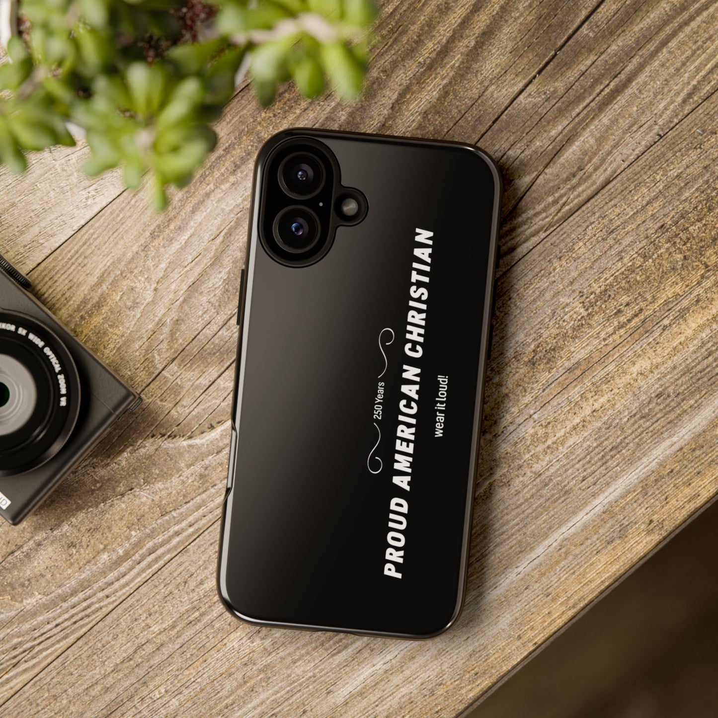 Proud American Christian Tough Phone Case — Slim Black Protective Cover