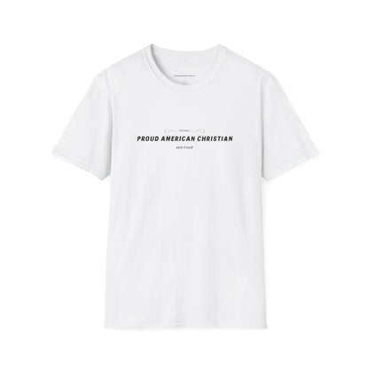 American Christian T-Shirt — Patriotic Flag Design (Adult)