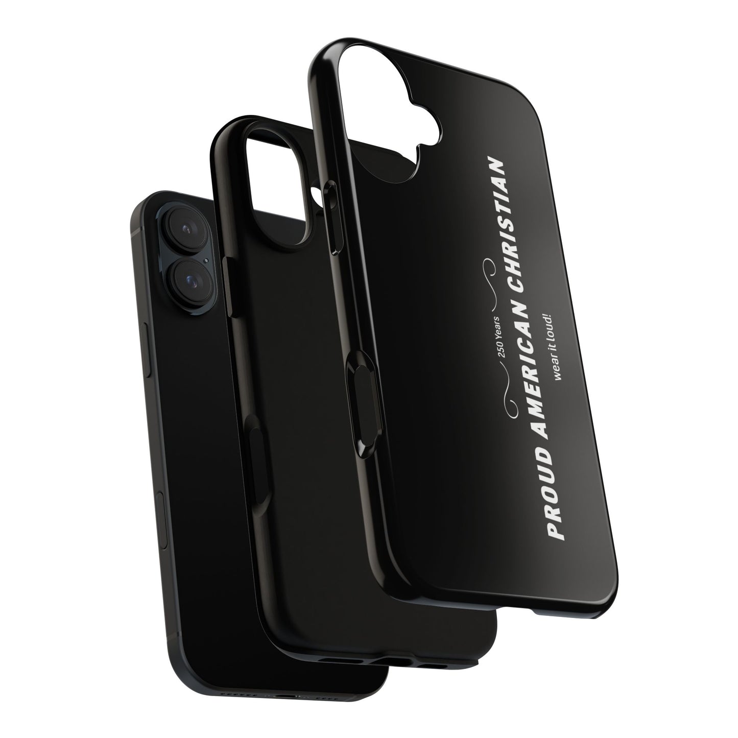 Proud American Christian Tough Phone Case — Slim Black Protective Cover