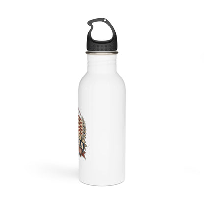 Proud American Christian Stainless Steel Water Bottle | Patriotic Design