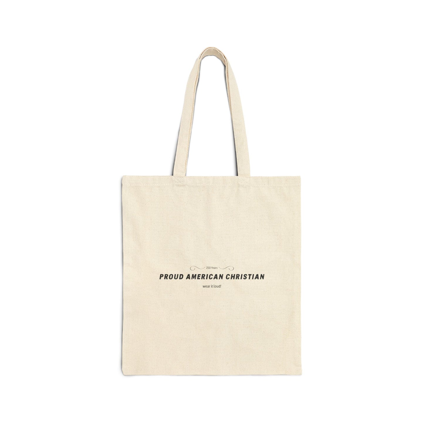 Proud American Christian Cotton Canvas Tote Bag