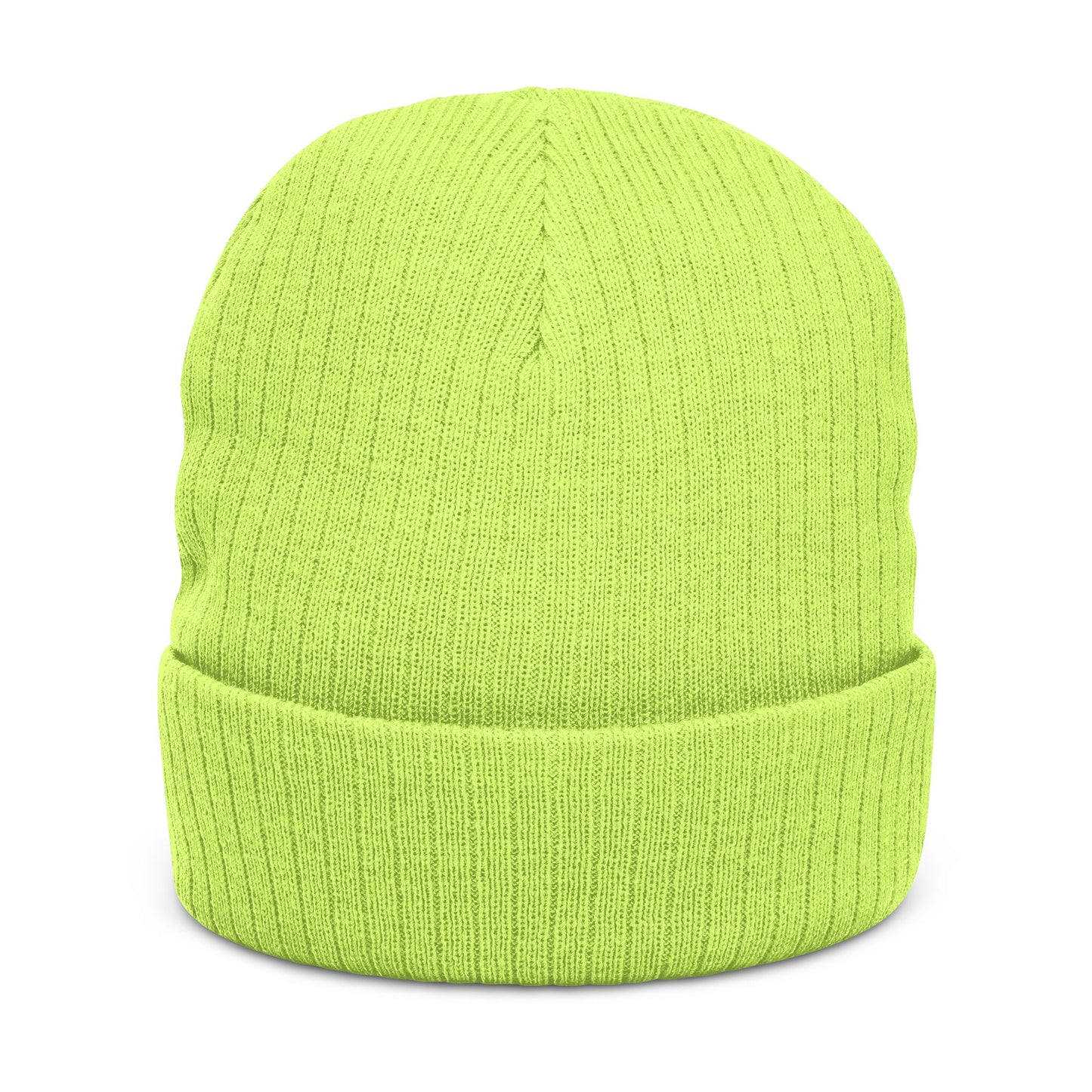 Proud American Christian Ribbed Knit Beanie — Embroidered Cuffed Winter Hat - Light Colors