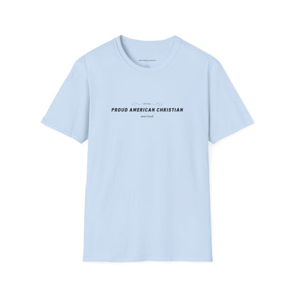 American Christian T-Shirt — Patriotic Flag Design (Adult)