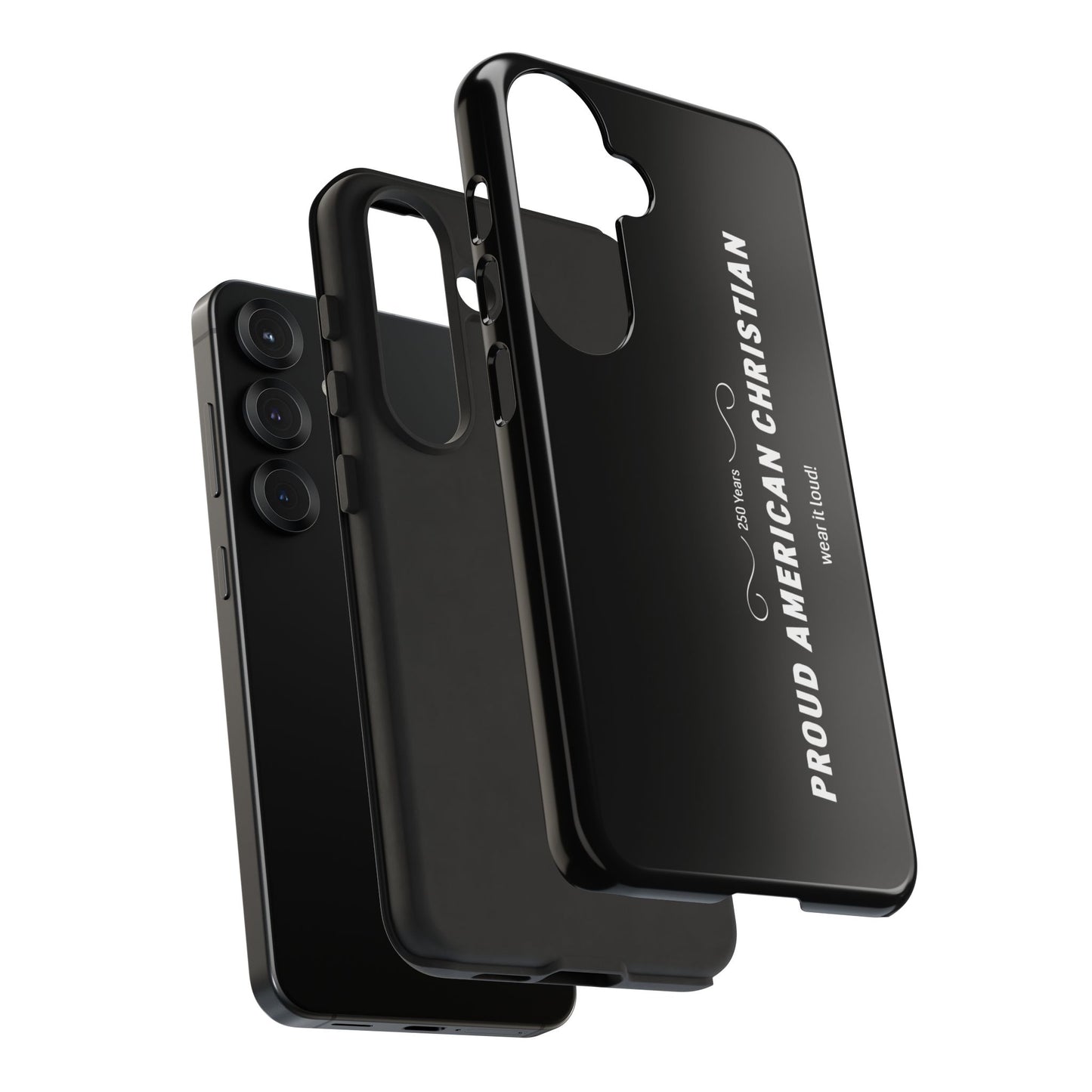 Proud American Christian Tough Phone Case — Slim Black Protective Cover