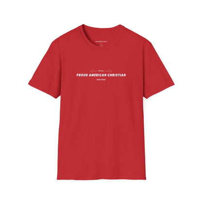 American Christian T-Shirt — Patriotic Flag Design (Adult)