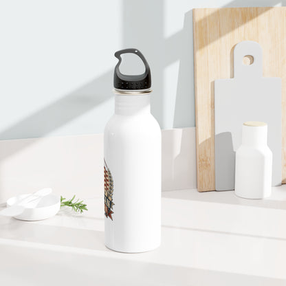 Proud American Christian Stainless Steel Water Bottle | Patriotic Design