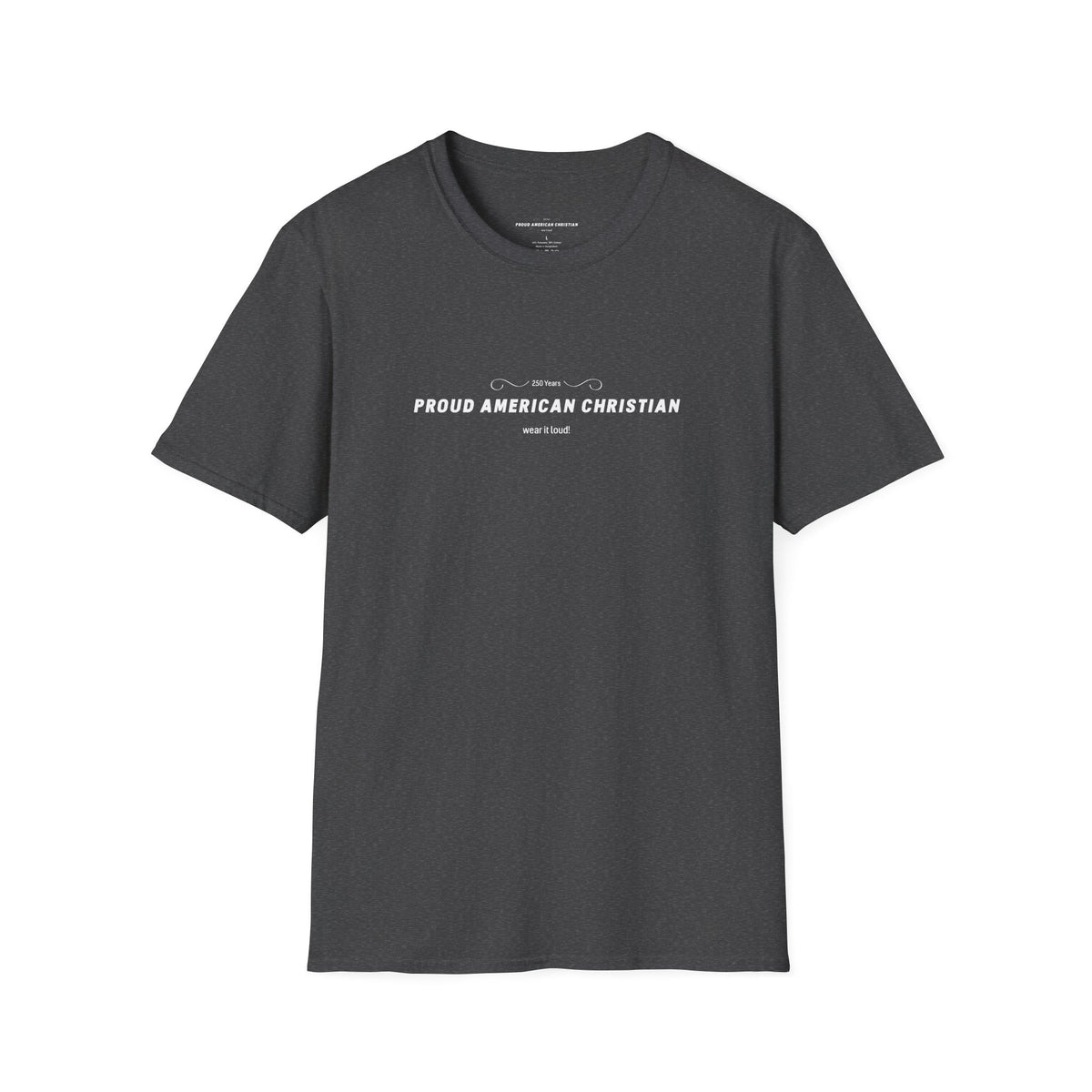 American Christian T-Shirt — Patriotic Flag Design (Adult)