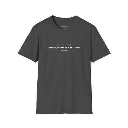 American Christian T-Shirt — Patriotic Flag Design (Adult)