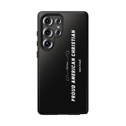 Proud American Christian Tough Phone Case — Slim Black Protective Cover