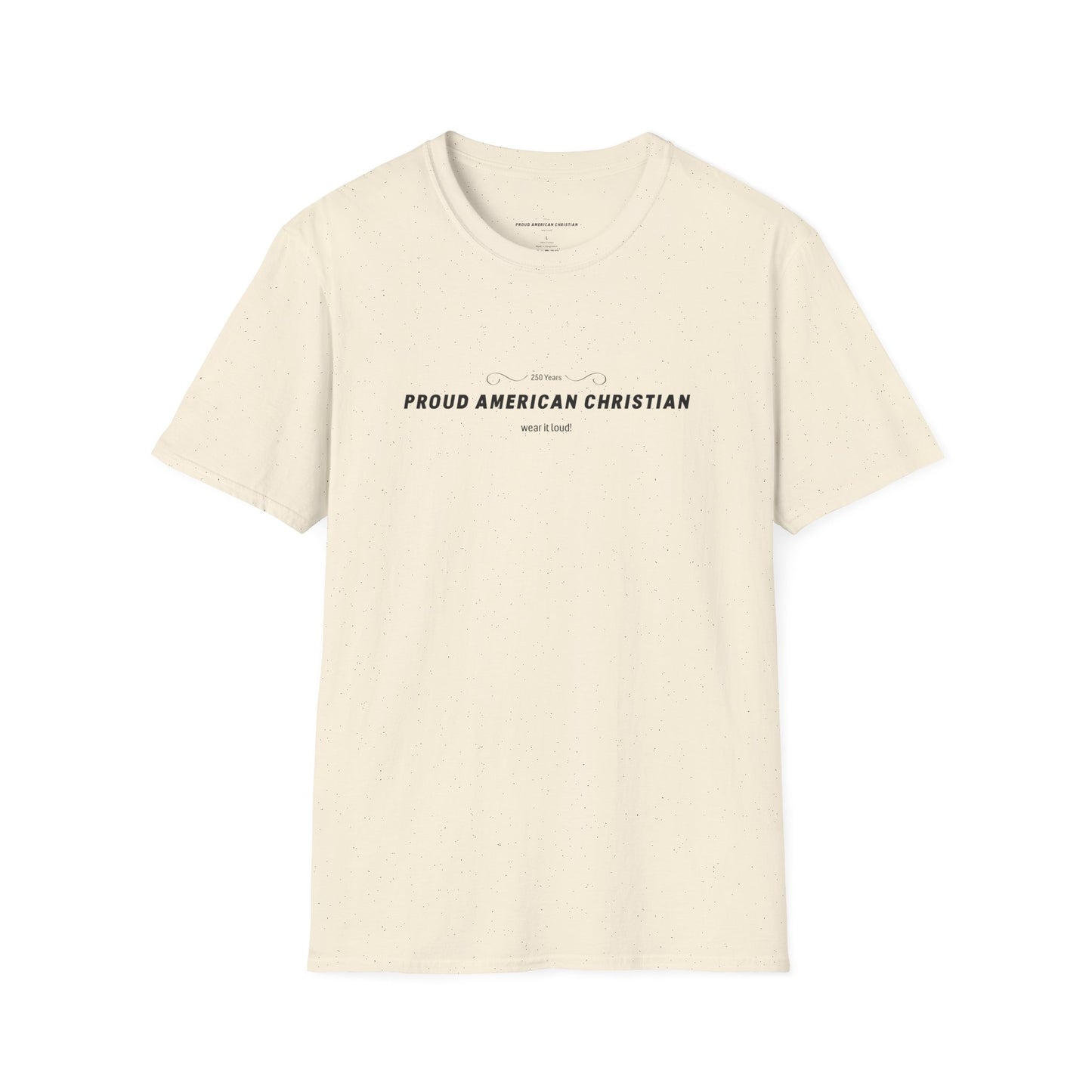 American Christian T-Shirt — Patriotic Flag Design (Adult)
