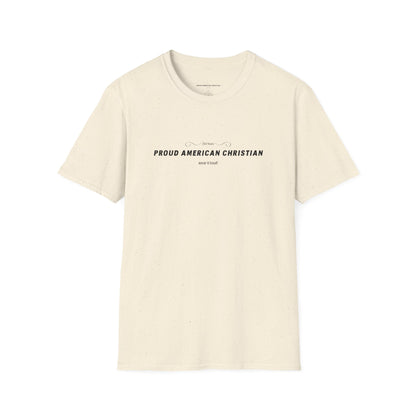American Christian T-Shirt — Patriotic Flag Design (Adult)