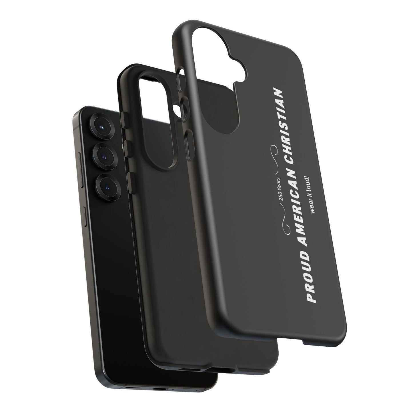 Proud American Christian Tough Phone Case — Slim Black Protective Cover