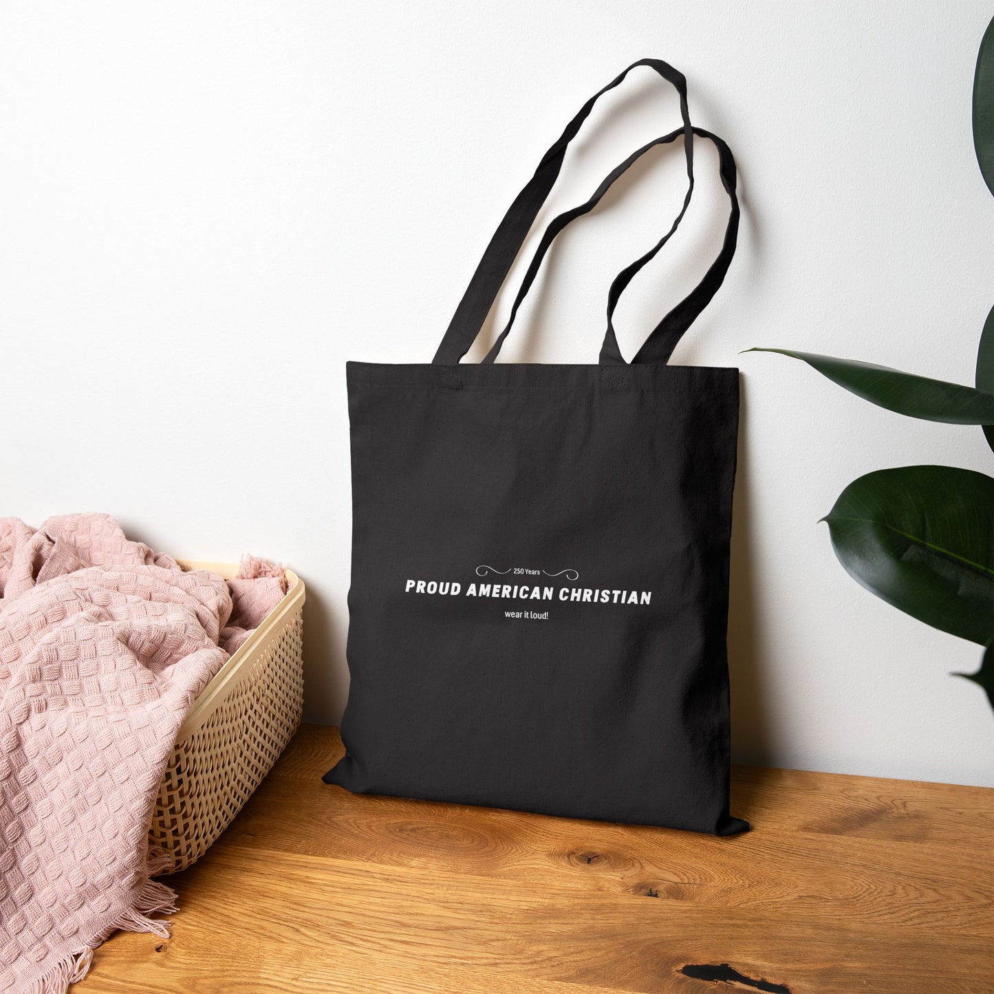 Proud American Christian Cotton Canvas Tote Bag