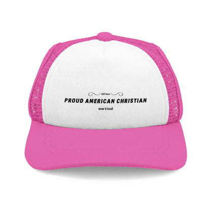 Proud American Christian Trucker Hat for Dogs
