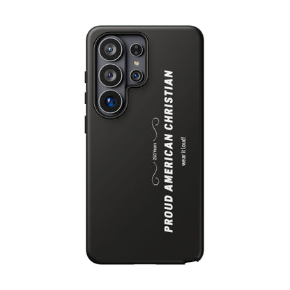 Proud American Christian Tough Phone Case — Slim Black Protective Cover